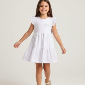 Vestido Infantil Verão Feminino Três Marias - Branco