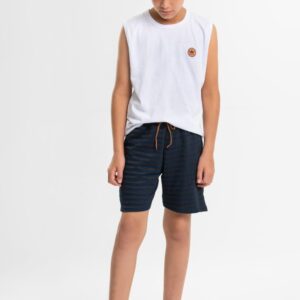 Conjunto Infantil Masculino Regata Plaquinha - Branco