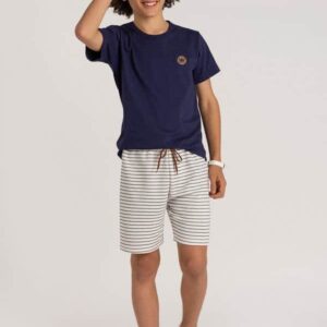 Conjunto Infantil Verão Premium Masculino Plaquinha Coroa Mega Kids
