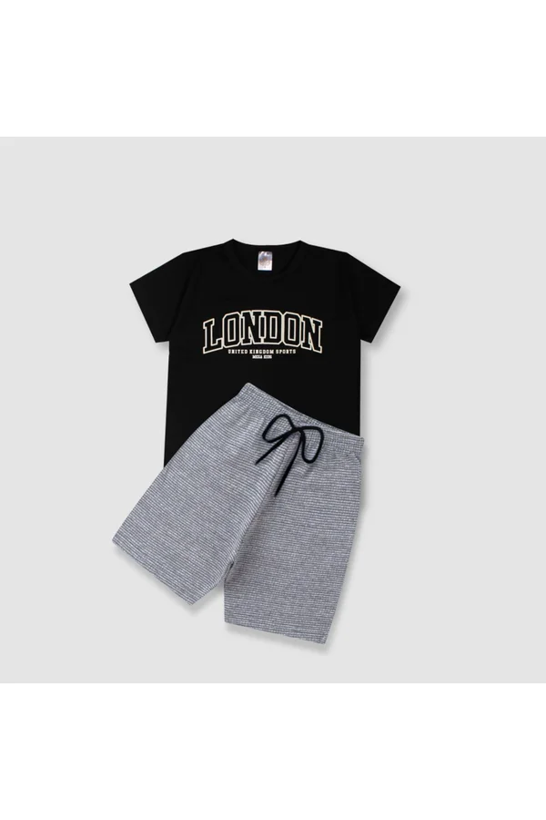 Conjunto Infantil Verão Masculino London - Preto