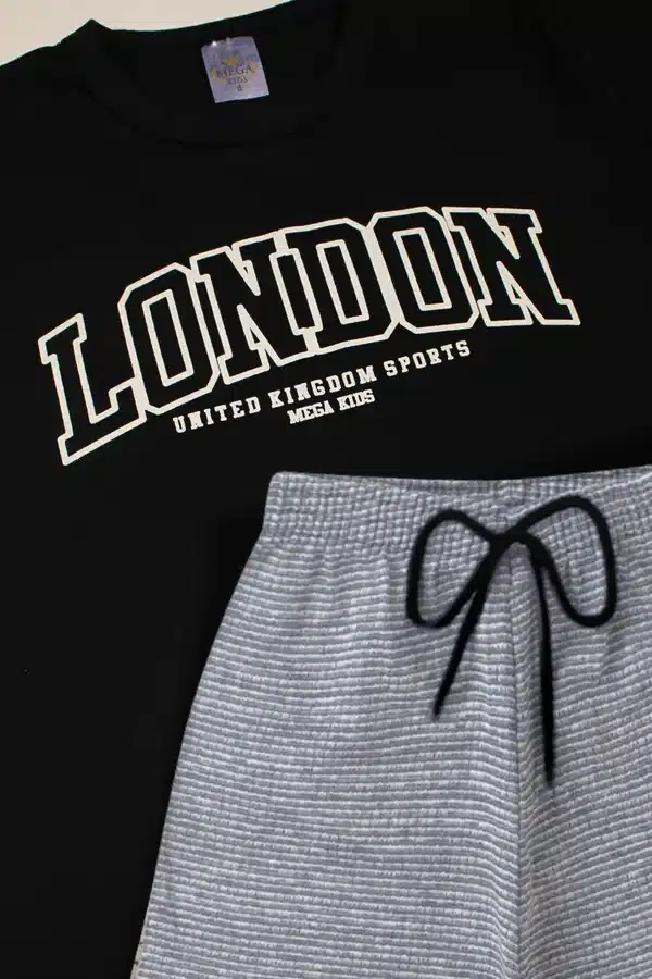 Conjunto Infantil Verão Masculino London - Preto - Imagem 3
