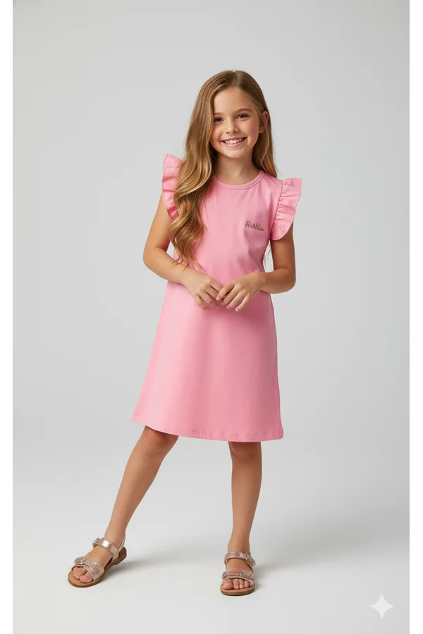 Vestido Infantil Verão Feminino Faella - Rosa